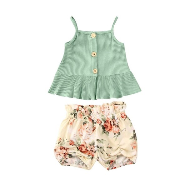 Camiseta de tirantes y pantalones cortos para niñas L1144 5 A