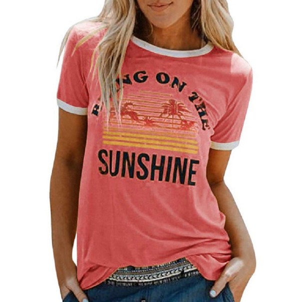 Camiseta de verano para mujer B318 rosa L