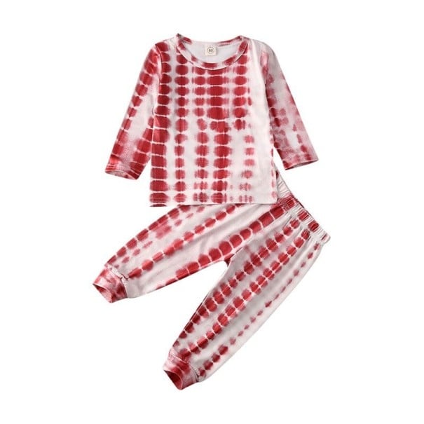 Camiseta e calças para crianças L1312 vermelho 4