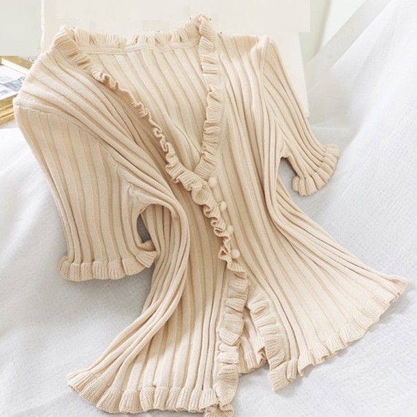 Camiseta elástica mujer B282 beige
