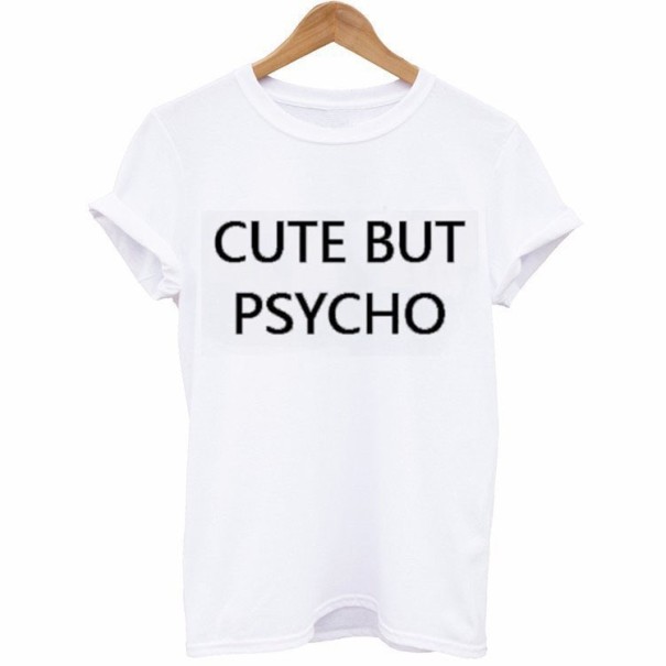 Camiseta feminina com inscrição A164 branco XXL