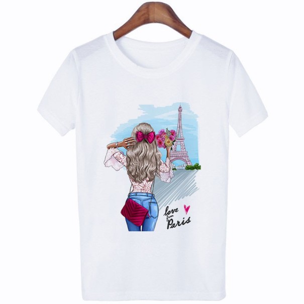 Camiseta feminina com motivo de Paris L 9