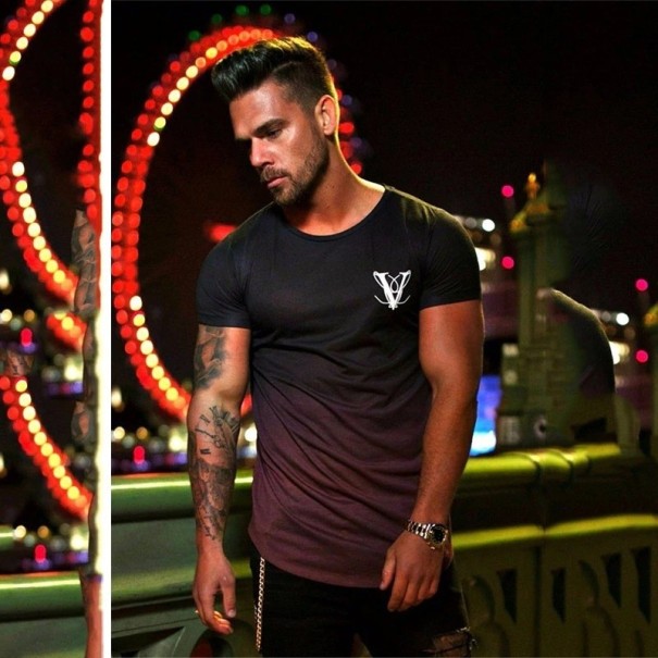 Camiseta funcional hombre F1765 rojo oscuro L