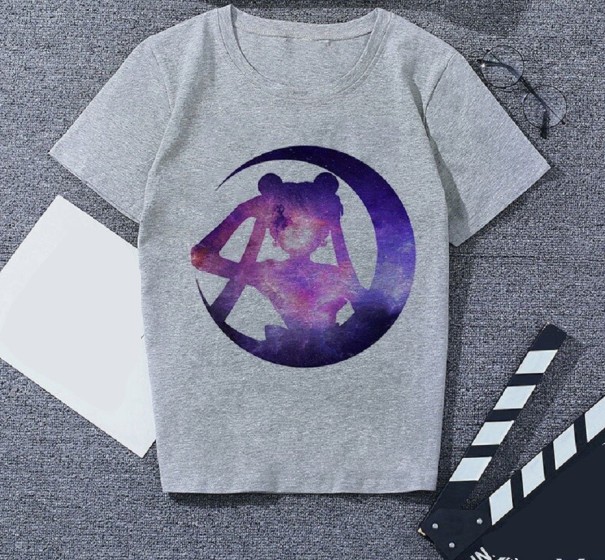 Camiseta gris mujer con estampado L 10
