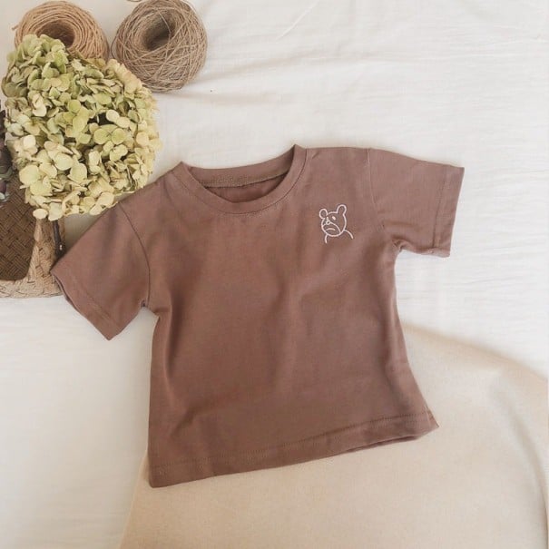 Camiseta Infantil B1441 castanho 2