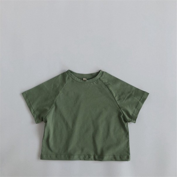 Camiseta infantil B1646 verde militar 5