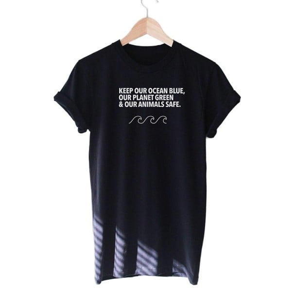 Camiseta mujer con estampado A1238 negro XL