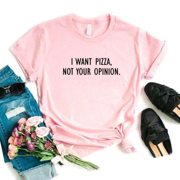 Camiseta mujer con estampado B129 rosa XS