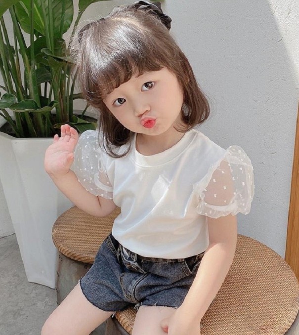 Camiseta niña B1629 blanco 7