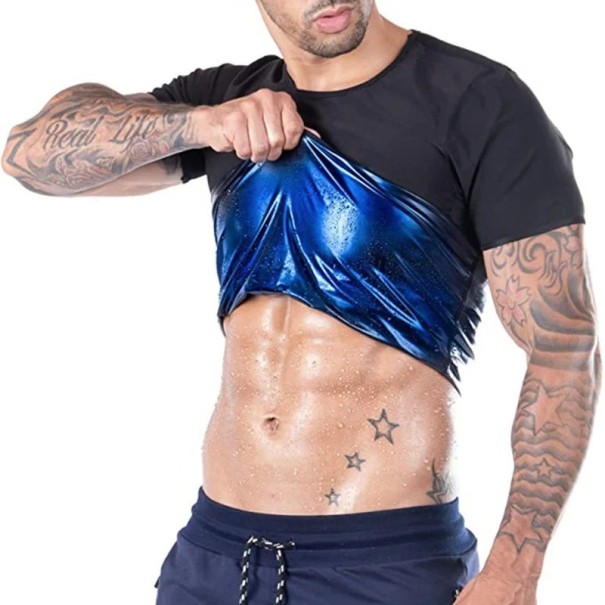 Camiseta quemagrasas negra para hombre, camiseta de compresión moldeadora, camiseta de fitness para sudar, camiseta térmica adelgazante para bajar de peso. 1