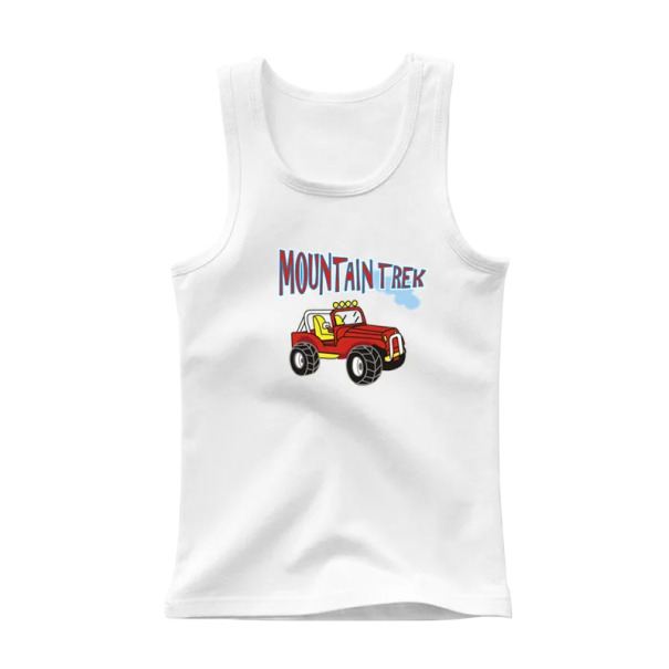 Camiseta sin mangas de algodón para niños con estampado de tractor Camiseta de color sólido con escote redondo Top de verano para niños y niñas Cómoda en varios colores blanco 4