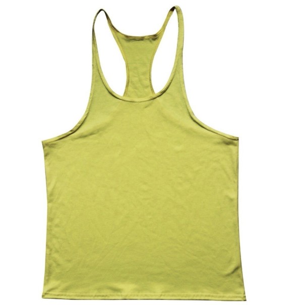 Camiseta sin mangas para hombre T1940 amarillo S