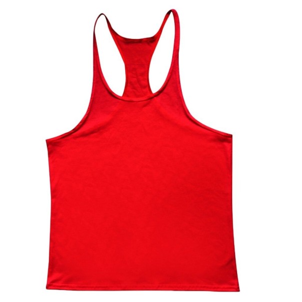 Camiseta sin mangas para hombre T1940 rojo M