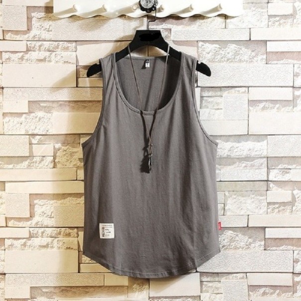 Camiseta sin mangas para hombre T1947 gris L