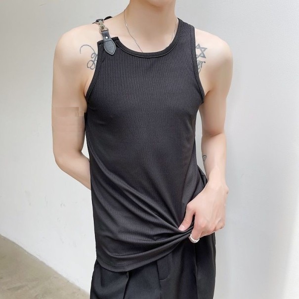 Camiseta sin mangas para hombre T1977 negro M