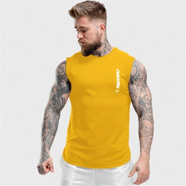 Camiseta sin mangas para hombre T1989 amarillo XL