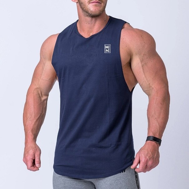 Camiseta sin mangas para hombre T2018 azul oscuro S