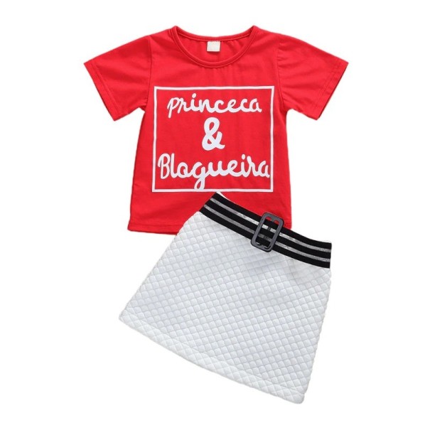 Camiseta y falda niña L1539 3