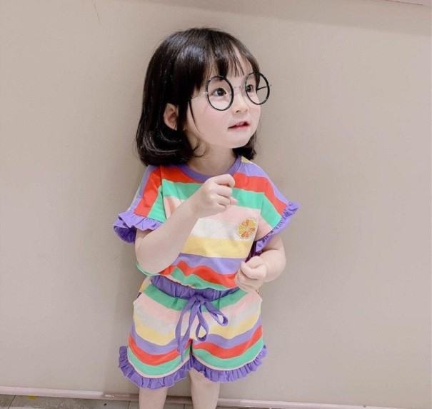 Camiseta y pantalón corto niña L1338 6 B