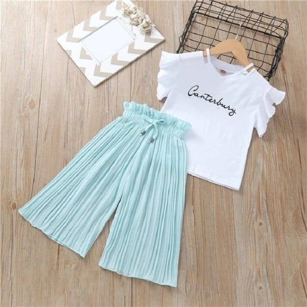 Camiseta y pantalón niña L1114 azul claro 6