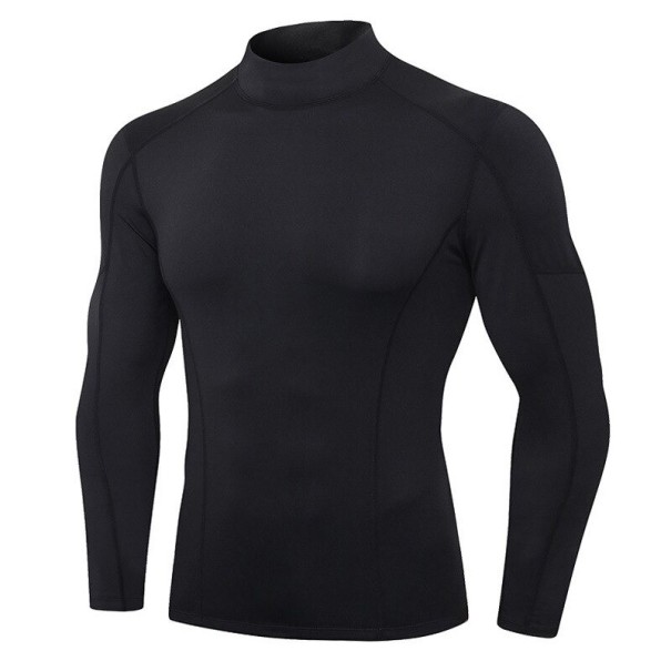 Camisola de compressão masculina F1784 preto L