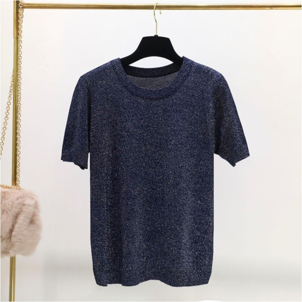 Camisola de Senhora com Lantejoulas azul escuro
