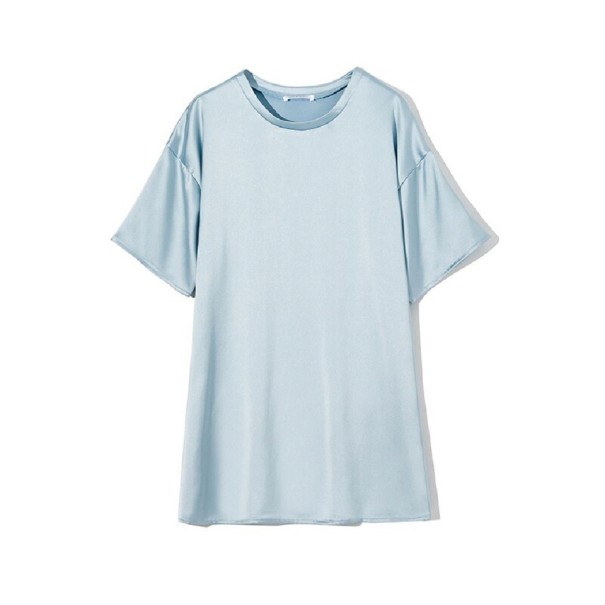 Camisola oversized feminina A1330 azul claro S