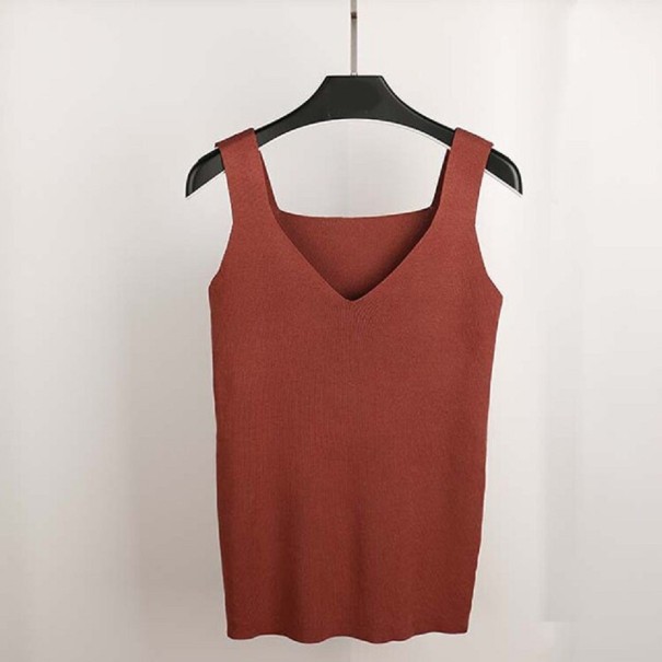 Camisola sem mangas A1118 tijolo M