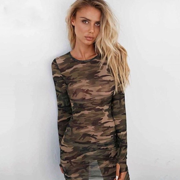 Camouflage-Minikleid XS