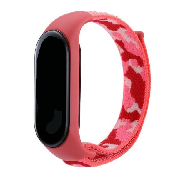Camouflage szíj Xiaomi Mi Band 3/4-hez piros