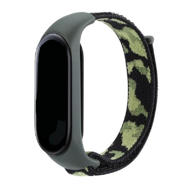 Camouflage szíj Xiaomi Mi Band 5/6-hoz katonai zöld