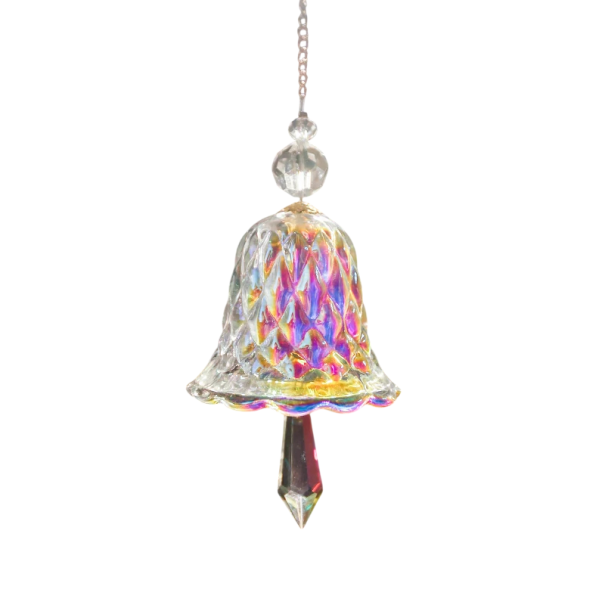 Campana de vidrio atrapa sol con patrón en relieve vidrio decorativa colgante para ventana e interior 1