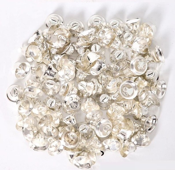 Campanellini 100 pz argento 10 mm