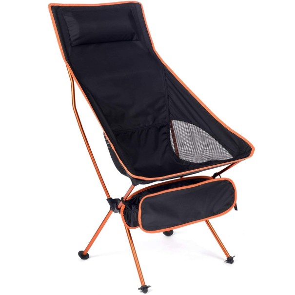Camping hopfällbar stol orange