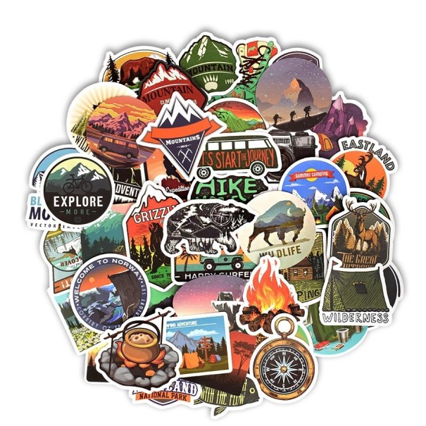 Camping Stickers 50 pcs E87 1