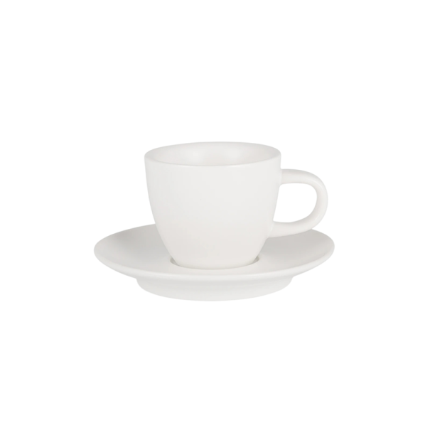 Cana ceramică pentru espresso cu farfurioară 80 ml mică cană pentru cafea pentru utilizare acasă și la birou alb