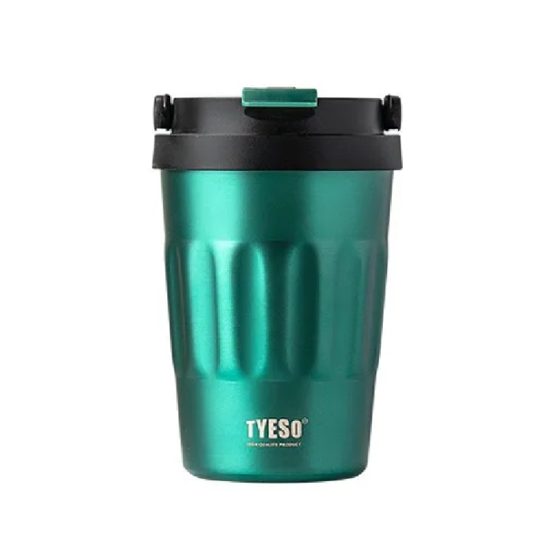 Cană termică 400 ml din oțel inoxidabil 304 cu etanșare vacuum și deschidere practică pentru băut, cană de călătorie pentru cafea și ceai verde