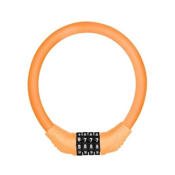 Candado para bicicleta con código naranja