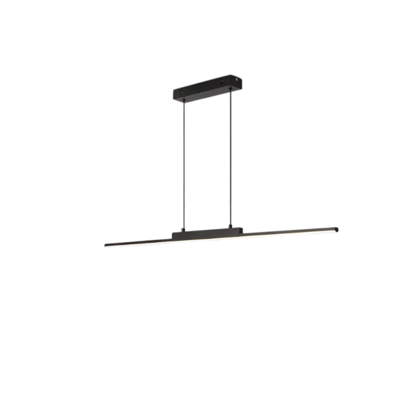 Candeeiro LED de Tecto Suspenso Luminária Linear Moderna 26W Luz Branca Fria Iluminação 10-15 m² 90-260V Luz Interior 100×2 cm 1