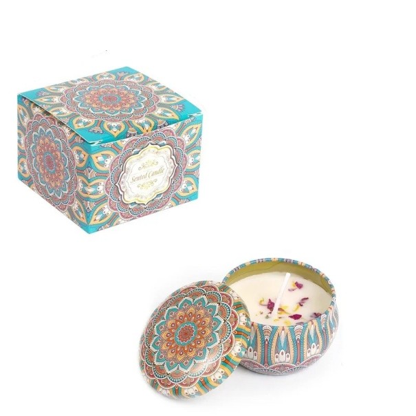 Candela profumata in vetro 6 × 4 cm Profumo floreale lime Cera di soia Stile vintage Fatta a mano Decorazione Regalo Cerimonia nuziale Casa 1