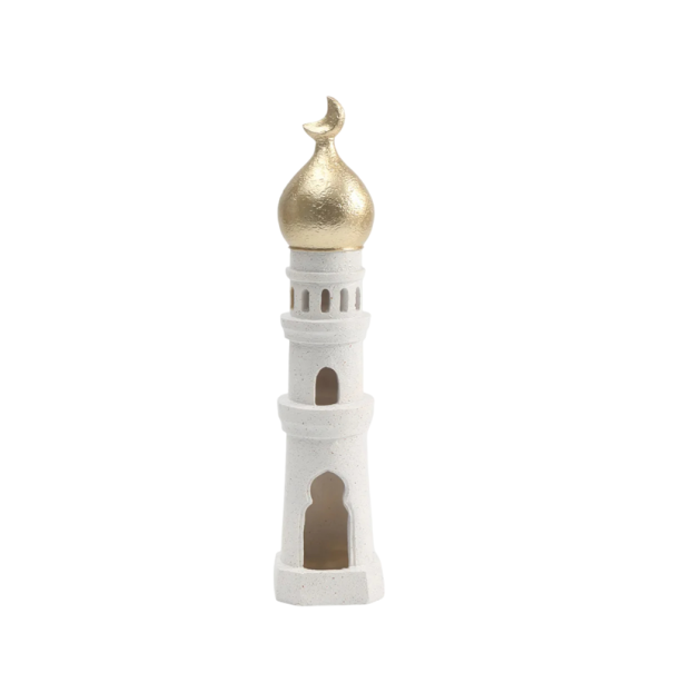 Candelabro de 30 × 6,5 cm para la cúpula de la Kaaba musulmana, mezquita, decoración islámica de mesa, adorno para coche, regalo artesanal, candelabro de mesa, decoración oriental 1