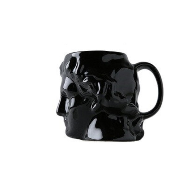 Caneca de cerâmica escultura preto
