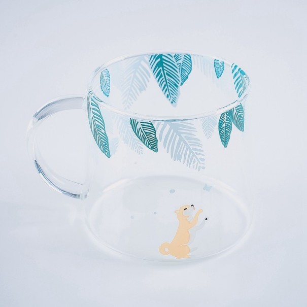 Caneca de vidro com animais 2