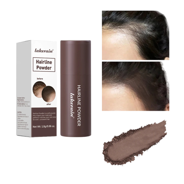 Caneta com cor de cabelo temporária para cobrir cabelos brancos 8,4 x 2,6 cm Corretor em pó para cabelos brancos Aplicação fácil Cobertura imediata de raízes de cabelo castanho