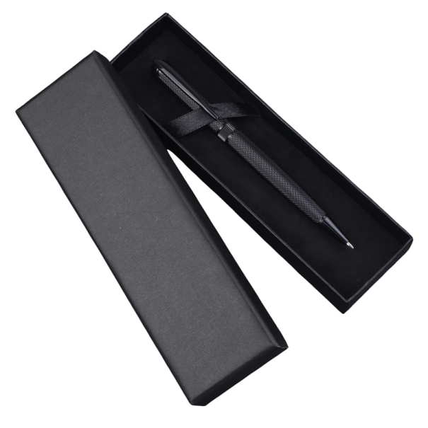 Caneta esferográfica de luxo 13,7 x 1,11 cm Caneta metálica elegante com tinta preta Embalagem para presente Design estiloso Material de escrita 1