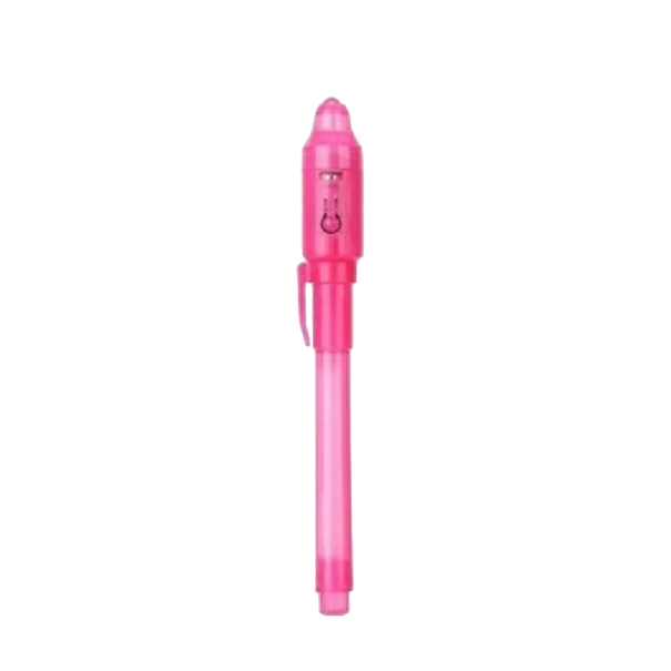 Caneta mágica com tinta invisível rosa