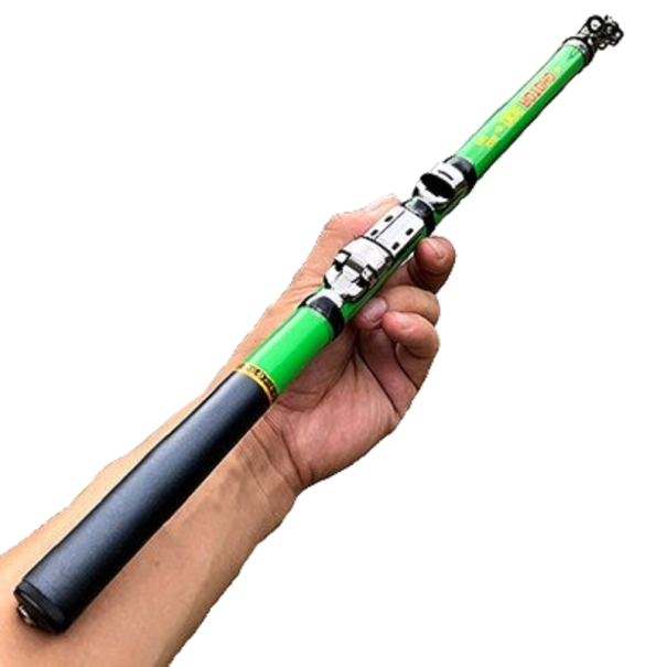 Canna da pesca telescopica 1,5 m verde