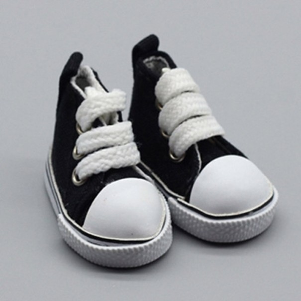 Canvas schoenen voor een pop zwart