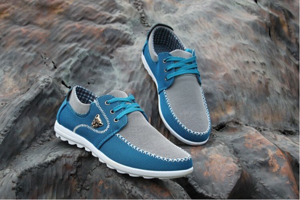 Canvas schoenen voor heren lichtblauw 40