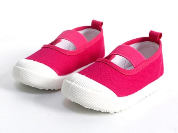 Canvas schoenen voor meisjes donkerroze 18,5